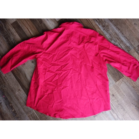 Coldwater Creek Easy Care 3/4 Sleeve Shirt 1XL Red - Picture 2 of 6